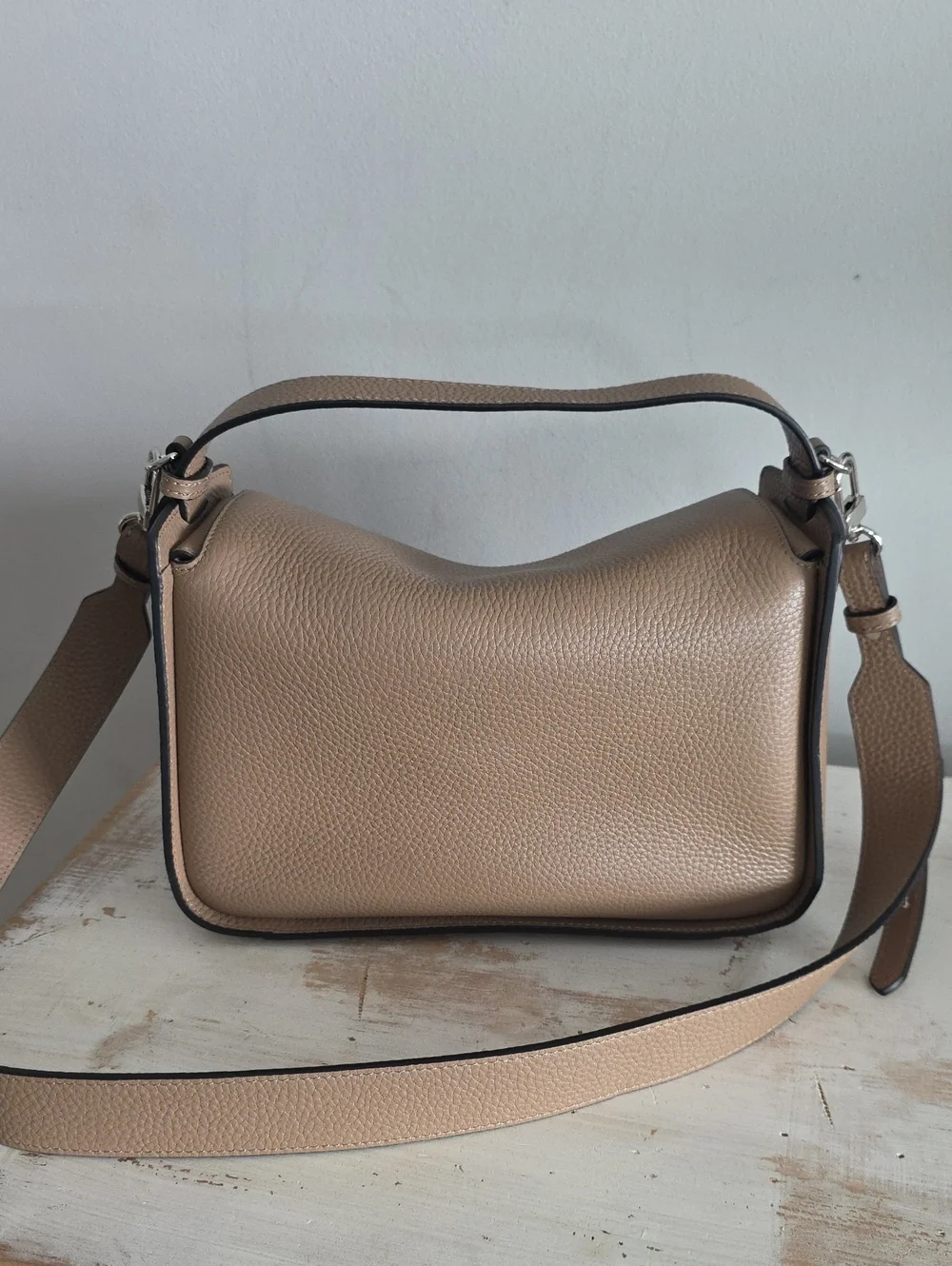 The Horse Clementine Bag In Pebbled Taupe - Picture 4 of 12